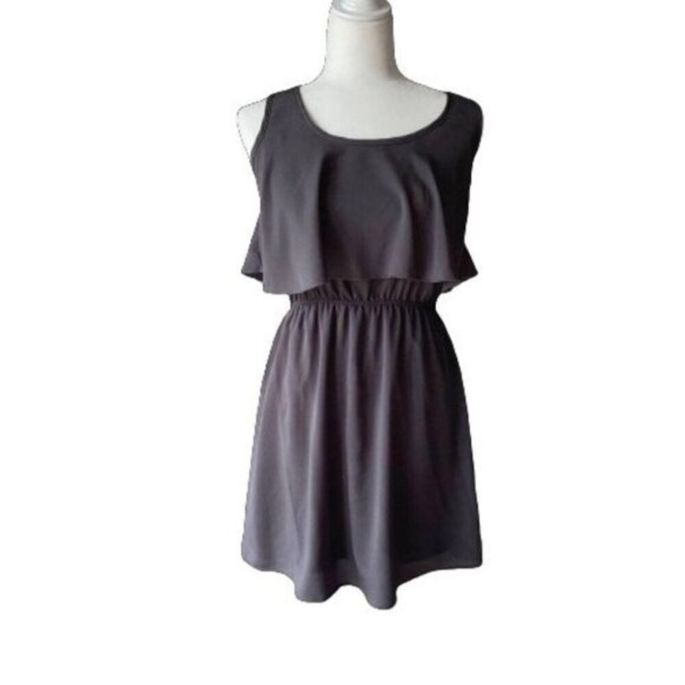 Double Zero Layered Open‎ Shoulder Short Dress with Back Design